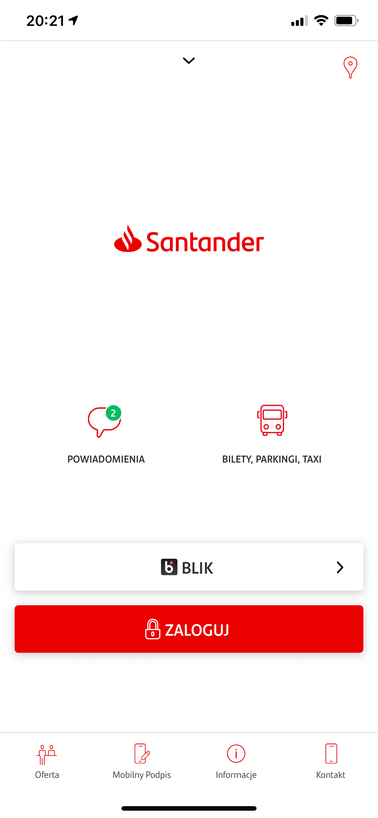 test aplikacji Santander mobile - screen 9