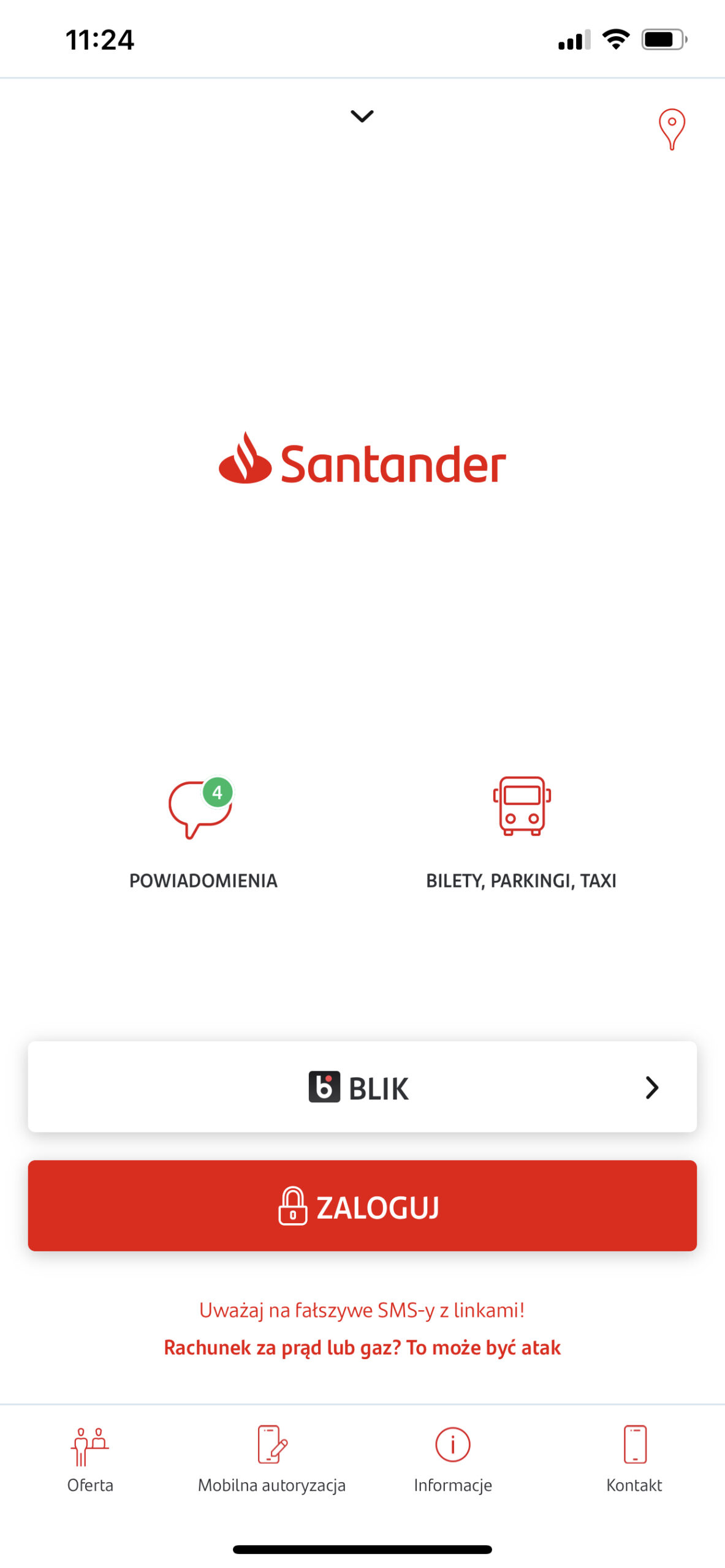 obrazek aplikacji Santander Banku