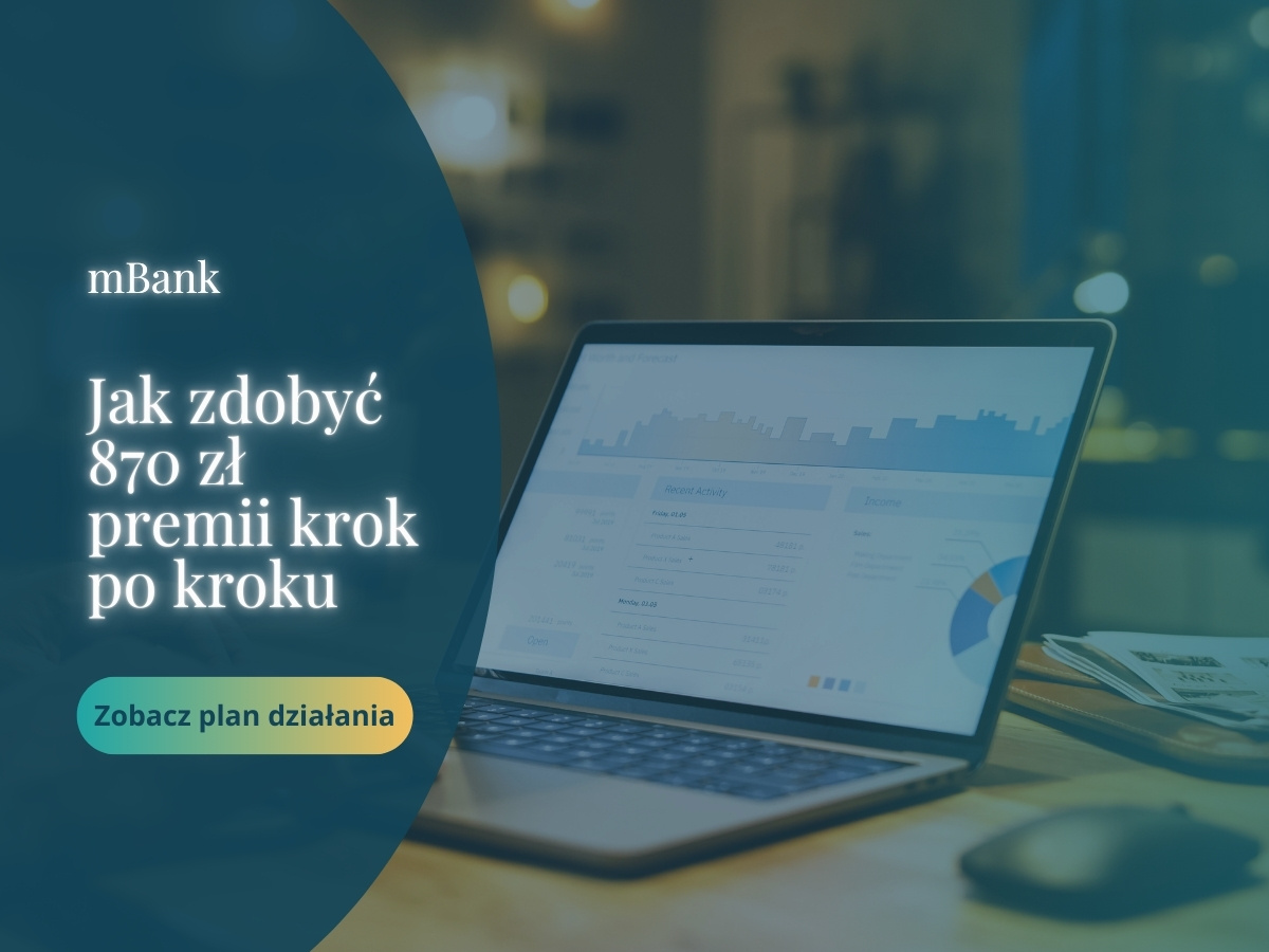 870 zł premii dla klientów indywidualnych w mBanku - baner mobile
