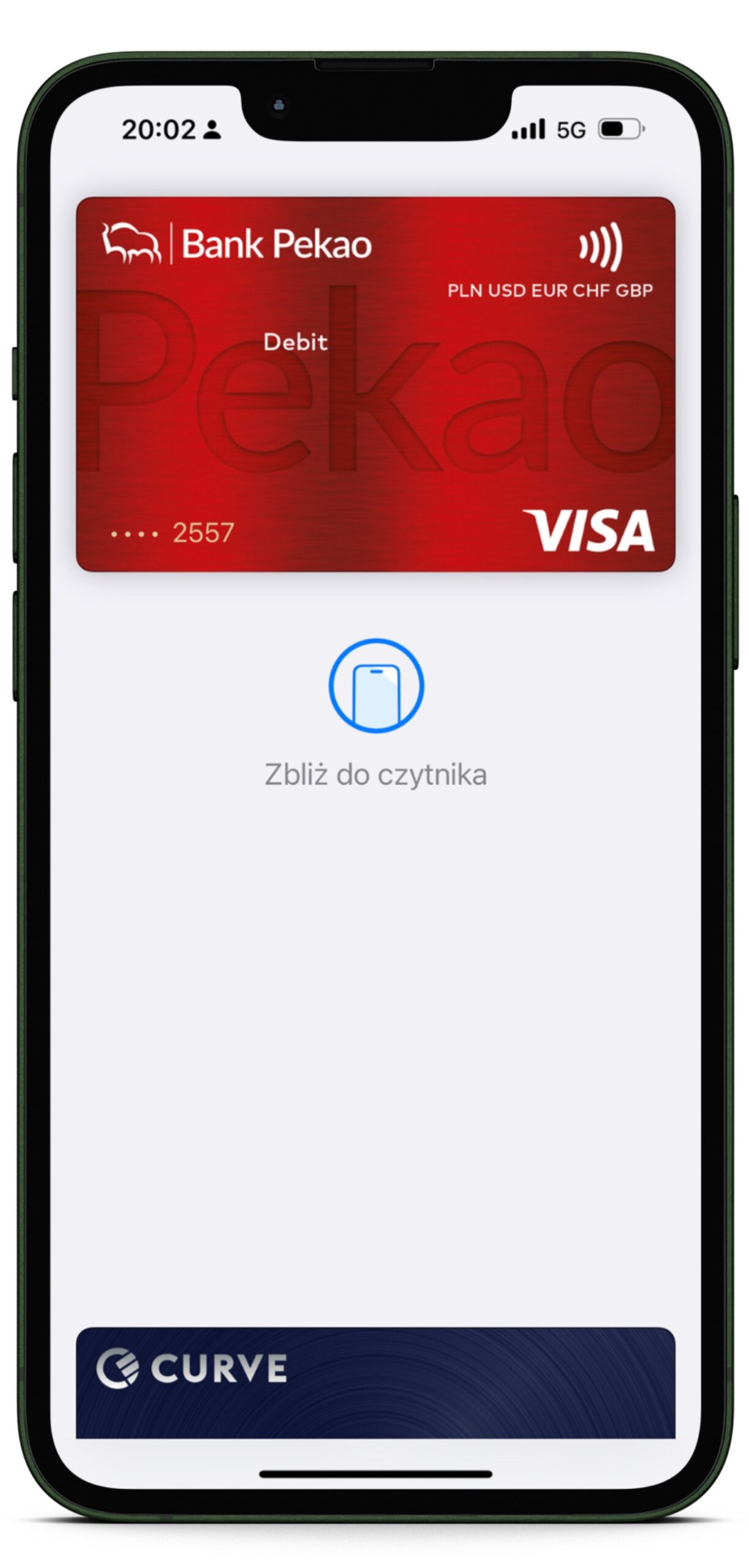 Wirtualna karta płatnicza w aplikacji Apple Pay, umożliwiająca bezgotówkowe transakcje za pomocą telefonu