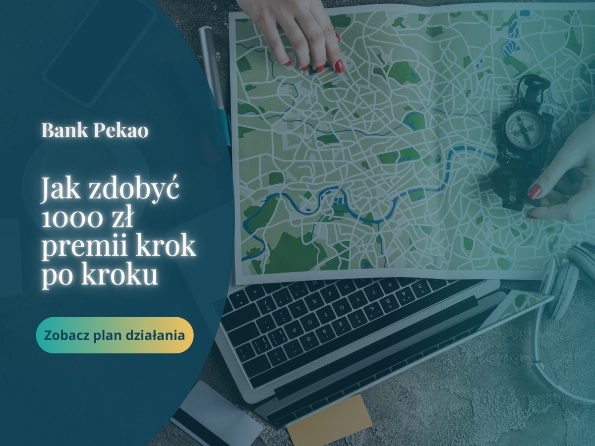 1000 zł premii dla klientów indywidualnych w Banku Pekao - baner mobile